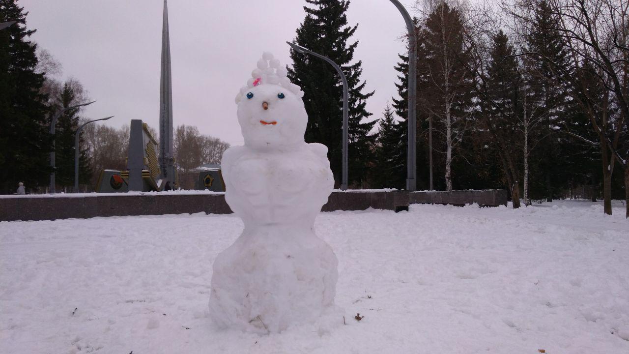 Налепили тут: новосибирцы начали делать первых снеговиков в перерывах между  снегопадами - 5 ноября 2018 - НГС.ру