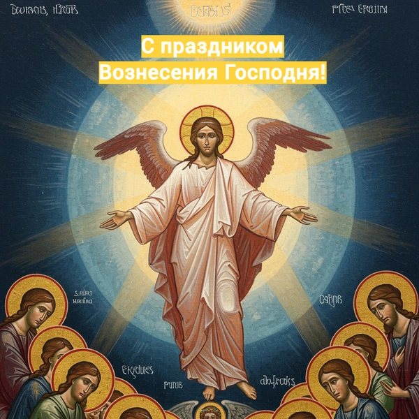 открытки вознесение господне, вознесение господне открытки поздравления, открытки вознесение господне 2025, вознесение господне в 2025, вознесение господне в 2025 году, вознесение господне суть, день вознесения господня | Источник: Shutterstock AI/Fotodom.ru