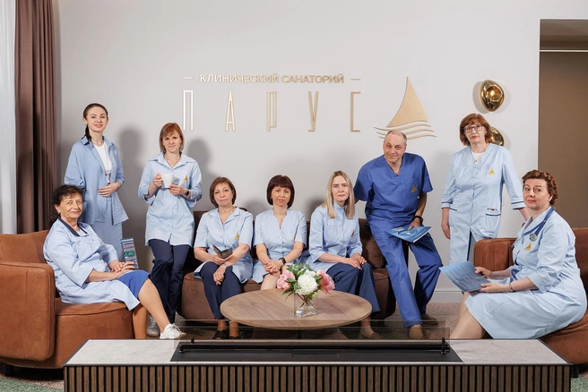 Санаторий вошел в «Топ-5 здравниц по клиентоориентированности — 2025» в номинации «Лучшее медицинское отделение» категории «Премиум» | Источник: «Парус»