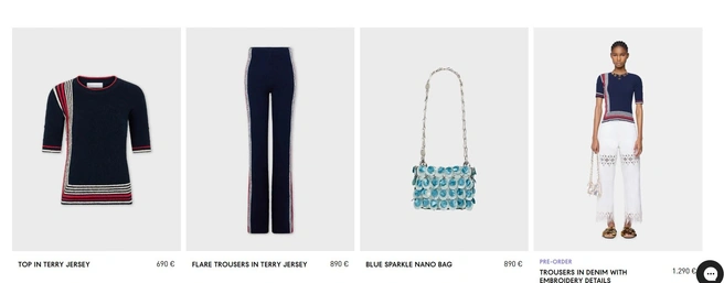 В том числе и такие приталенные вещи | Источник: fashion.rabanne.com