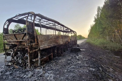Проверка после возгорания автобуса в Увинском районе