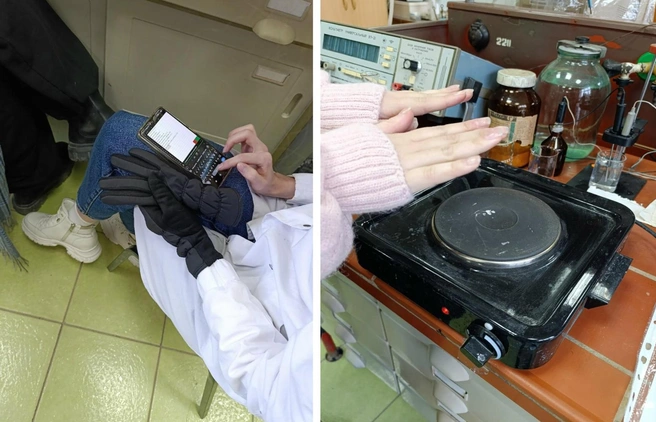 В таких условиях студентам приходится учиться | Источник: «Омск Live» / t.me