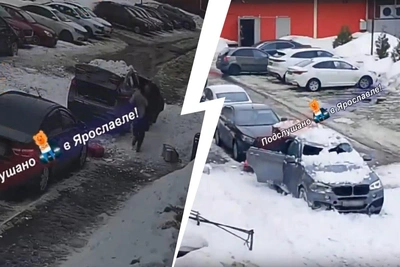 Снежная глыба обрушилась на автомобиль с ребенком под Ярославлем