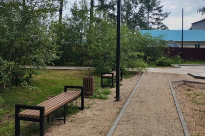 Благоустройство парка завершается в Красном Чикое