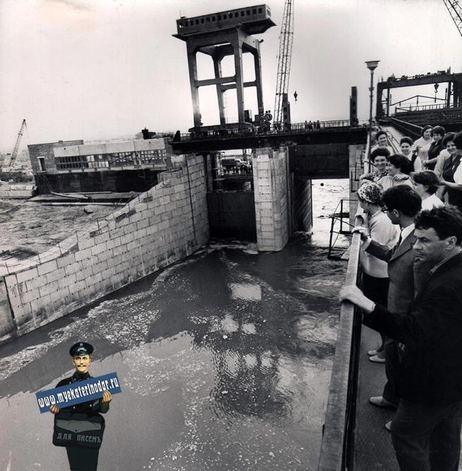 Водосбросное сооружение, 1973 год | Источник: Фото Е. Шулепова / myekaterinodar.ru