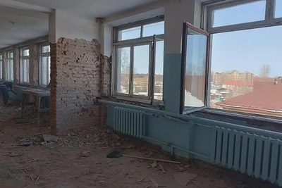 В Козельске ремонтируют школу имени Героя России Щукина