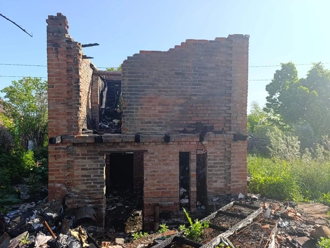 Так выглядел дом после пожара | Источник: Прокуратура Омской области