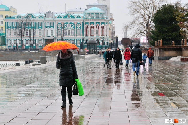 В Екатеринбурге ожидается дождь вперемешку со снегом | Источник: Артем Устюжанин / E1.RU