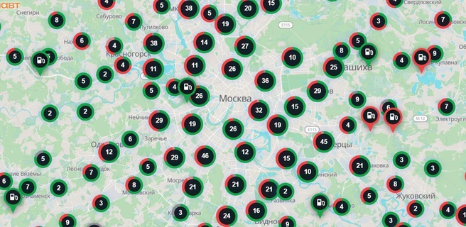 Так доступность бензина в столице выглядит в глазах водителей | Источник: benzonavt.ru