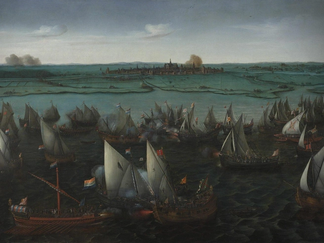 Корнелис Вром. «Сражение у Харлеммермера». Ок. 1621 | Источник: Wikimedia Commons