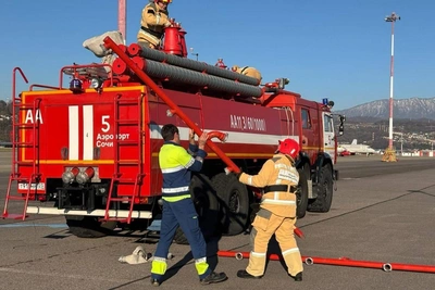 Full-scale rescue drills underway at Sochi airport