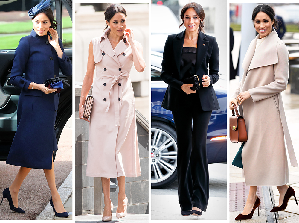 4 главных цвета в гардеробе герцогини Сассекской в 2018 году | marieclaire.ru