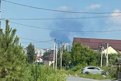 В Тюмени произошел сильный пожар