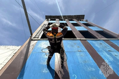 Высотная подготовка спасателей в Калининградской области