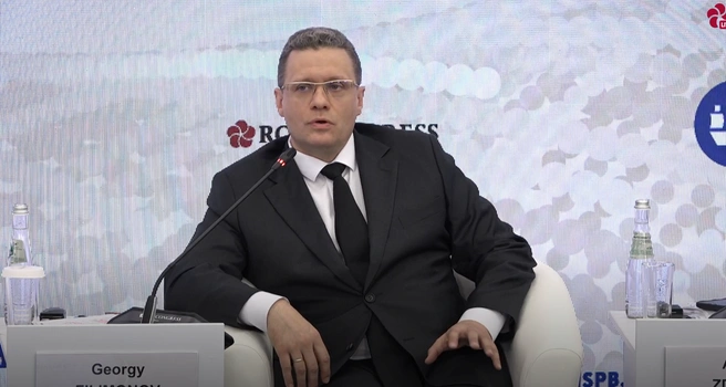 Губернатор Вологодской области Георгий Филимонов выступает на ПМЭФ | Источник: forumspb.com