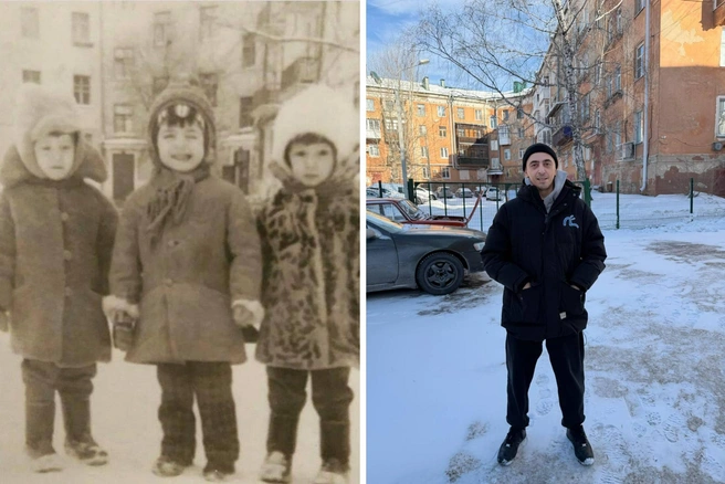 Фото сделано на одном и том же месте спустя 40 лет | Источник: архив Марка Флинка