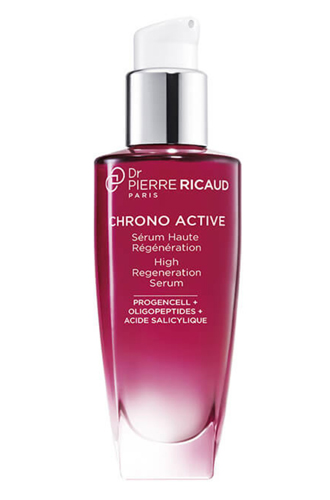 Интенсивная регенерирующая сыворотка Chrono Active, Dr. Pierre RicaudСыворотка-эмульсия с салициловой кислотой для моментального омолаживающего эффекта и активных защиты и восстановления кожи в в течение дня (можно наносить под дневной крем).
