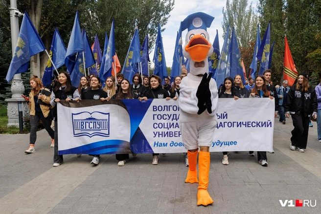 Символ Волгоградского государственного социально-педагогического университета — пеликан | Источник: Алексей Волхонский