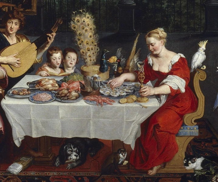 Копия картины Яна Брейгеля Старшего. «Слух, осязание и вкус». Ок. 1620 (фрагмент) | Источник: Wikimedia Commons