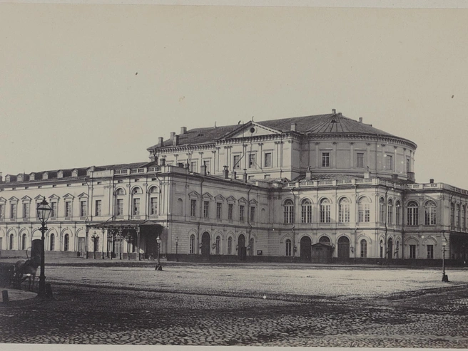 Мариинский театр в конце 1860-х годов. | Источник: Wikimedia Commons