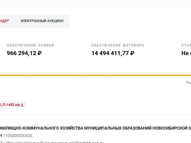 Аукцион не состоялся из-за превышения сметы над лимитом фонда модернизации ЖКХ в 100 миллионов рублей. | Источник: rts-tender.ru