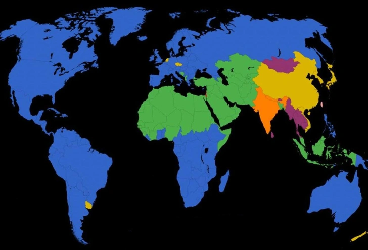 Двухуровневая задачка: догадаетесь ли вы, что изображено на этой карте мира? | Источник: Geo.Universe