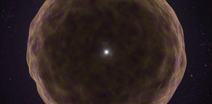 Иллюстрация «крайне обедневшей» сверхновой 2021yfj  | Источник: Keck Observatory / Adam Makarenko