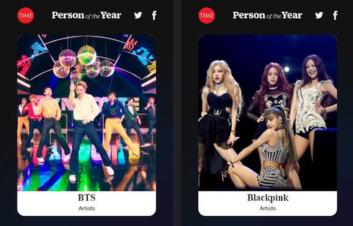 Человек года 2020: журнал Time призвал фанатов выбирать между BTS и BLACKPINK