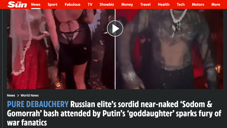 «Содом и Гоморра»: голую вечеринку Ивлеевой обсуждают все западные СМИ