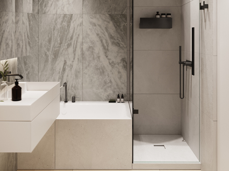 Дизайн-проекты ванных в стиле минимализм