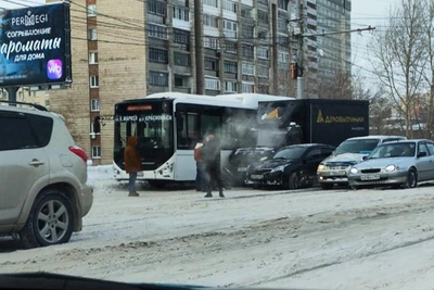Массовая авария на левом берегу Новосибирска