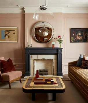 В розовой дымке: квартира в Нью-Йорке, где есть место и истории, и современному дизайну