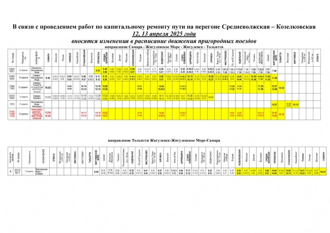 12 и 13 апреля отменять поезда не планируют | Источник: Самарская пригородная пассажирская компания