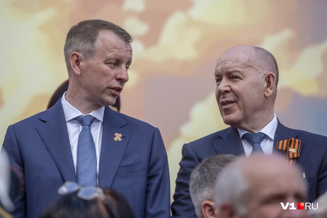 Депутат Государственной думы Алексей Волоцков с вице-президентом «Лукойла» Николаем Николаевым | Источник: Константин Завриков / V1.RU