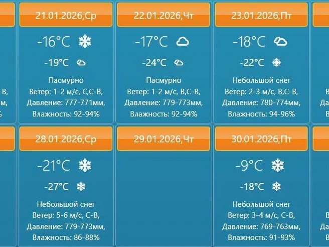 В среду возможен снег | Источник: yanvar.u-zonta.ru