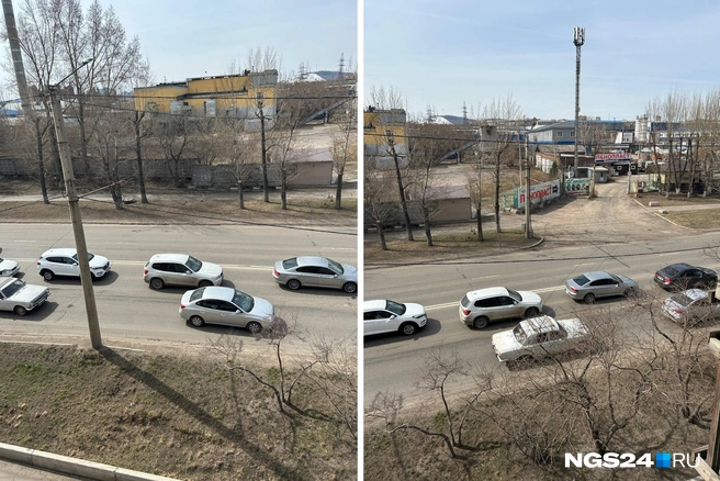 На Калинина пробка начала образовываться еще до 12 часов. И сохраняется к моменту публикации | Источник: читатель NGS24.RU