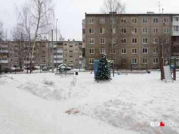 На снегу можно заметить следы после произошедшего и следственных мероприятий | Источник: Кирилл Хафизов / 59.RU