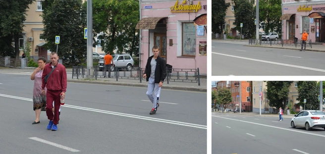 пешеходы перебегают дорогу во владимире