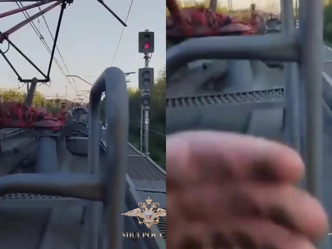Полиция сняла юного зацепера с поезда в Колпино. Отвечать перед законом пришлось отцу | Источник: Ирина Волк / Telegram