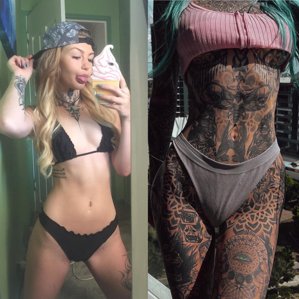 Как выглядит девушка, тело которой на 98% покрыто татуировками