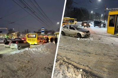 Девятибалльные пробки парализовали Ярославль
