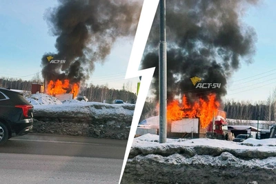 Над Южно-Чемским жилмассивом поднялся столб черного дыма