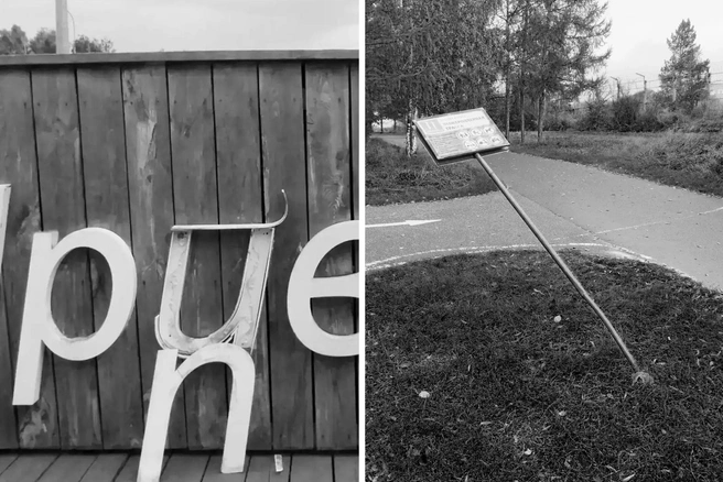 Выглядит это печально | Источник: «Городские парки | Омск» / T.me