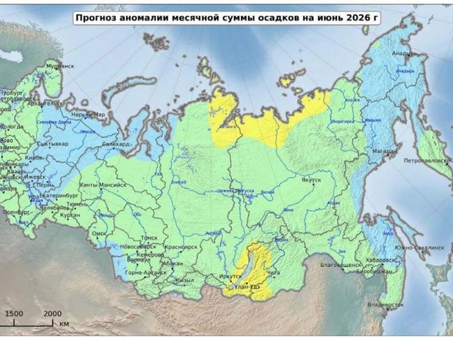 По количеству осадков регион также располагается на границе зон | Источник: meteoinfo.ru
