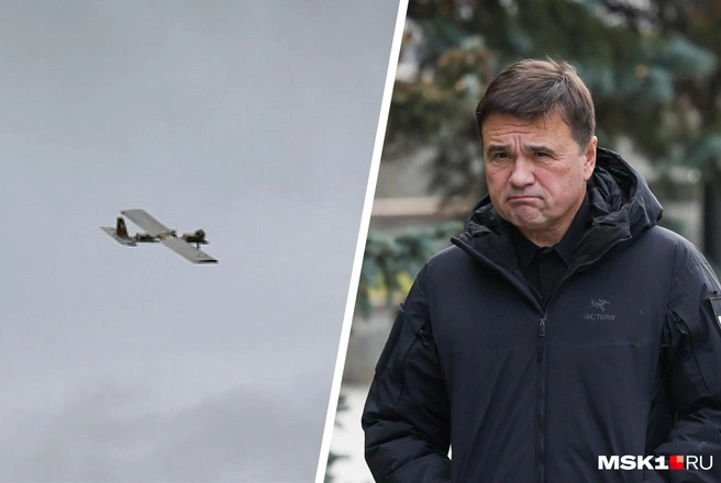 На «Прямом разговоре» губернатор Московской области Андрей Воробьев затронул тему прилетов БПЛА | Источник: Олег Фёдоров / CHITA.RU, Артем Устюжанин / MSK1.RU