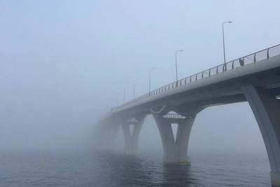 Туман со льда спровоцировал массовую аварию в Петербурге