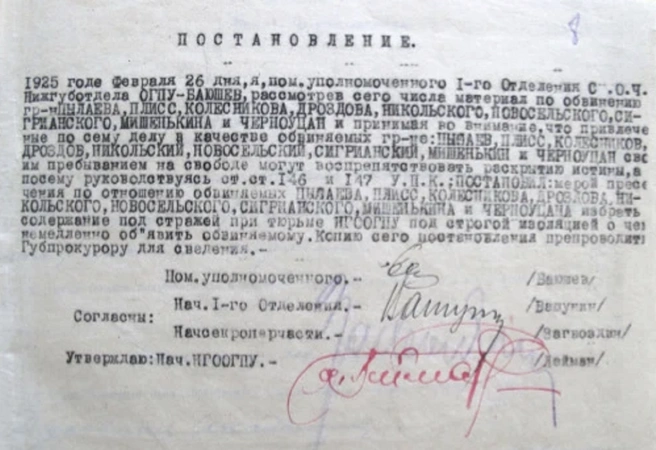 Донос-рапорт от 20 февраля 1925 года на нижегородское духовенство | Источник: предоставлено руководителем фонда «Родная обитель» Ангелиной Леви