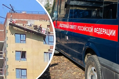 Видео с места гибели рабочего на стройке в Новосибирске