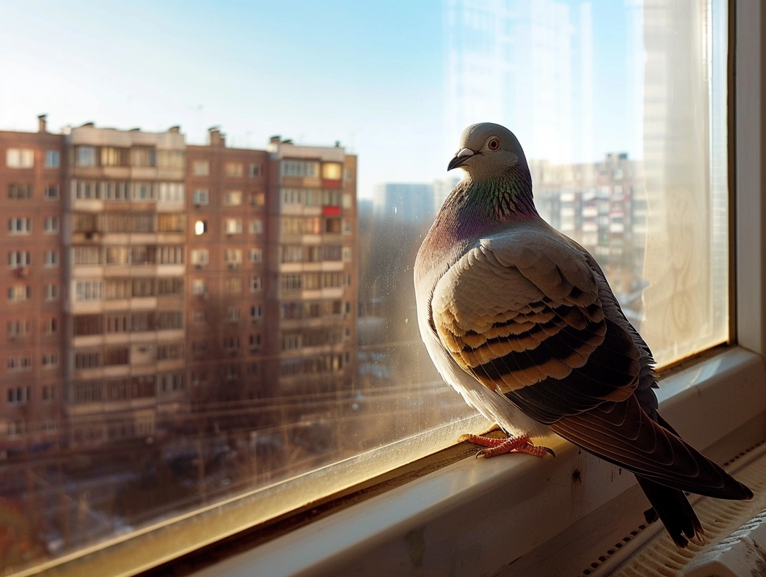 Голубь залетел в квартиру, сел на окно: к чему это | Источник: Midjourney