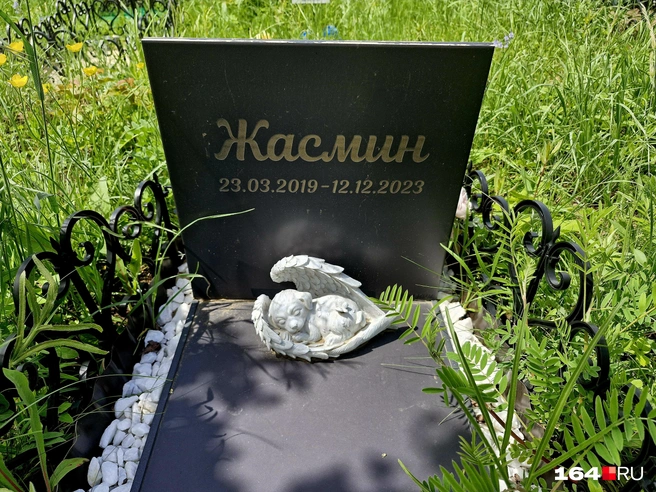 На могиле Жасмин тоже статуэтка | Источник: Виктория Федорова / 164.RU
